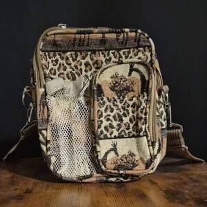 Safari Print Utility Sling Bag – Unisex Crossbody